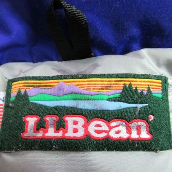 Vintage LL Bean Jacket Womens Large Red Down Bomber Nylon Coat USA Made 80s Zip - Picture 2 of 12